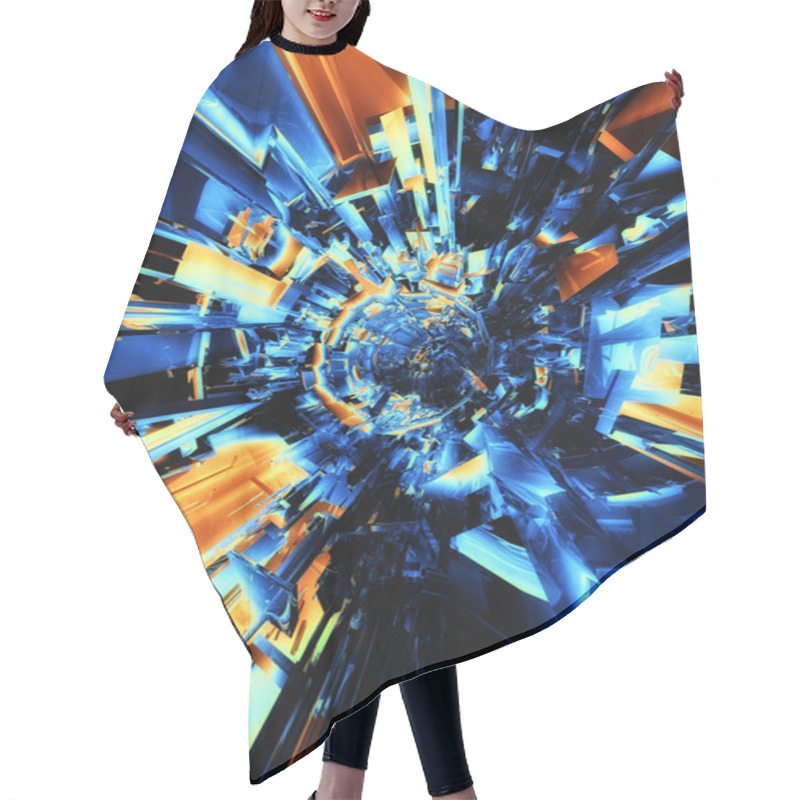 Personality  3d Abstract Futuristic Background Hair Cutting Cape