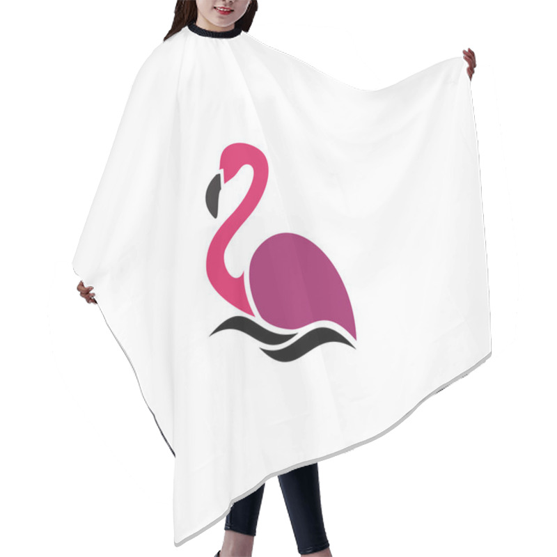 Personality  Stylized Silhouette Of A Flamingo  Hair Cutting Cape