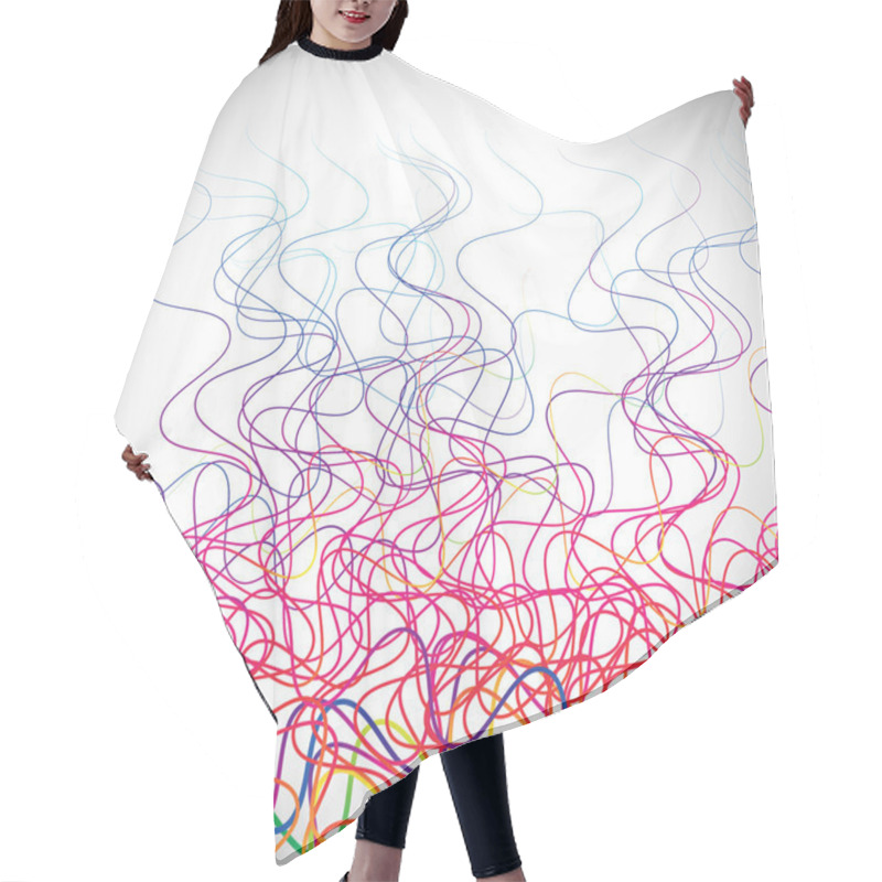 Personality  Wavy Lines Abstract Background Hair Cutting Cape