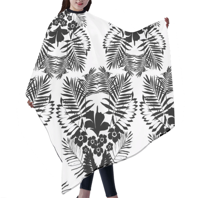 Personality  Tropical Flowers And Leaves  Pattern Hair Cutting Cape