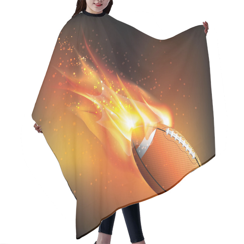 Personality  Rugby Ball Fly Hair Cutting Cape