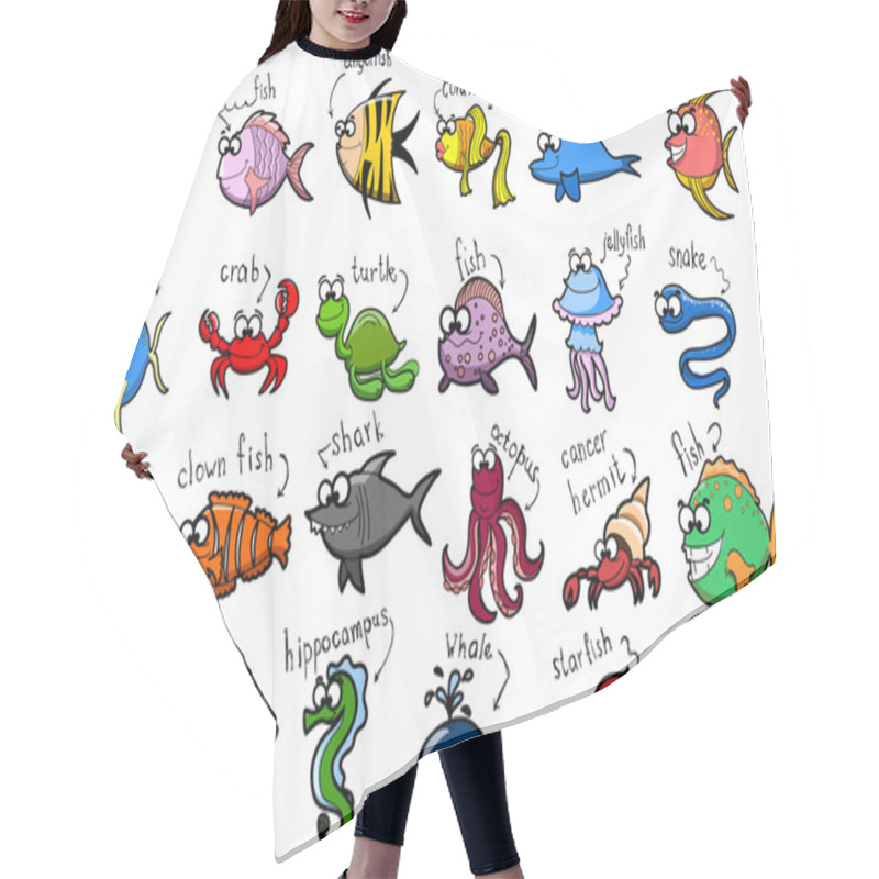 Personality  Big Set Of Cartoon Animals Hair Cutting Cape