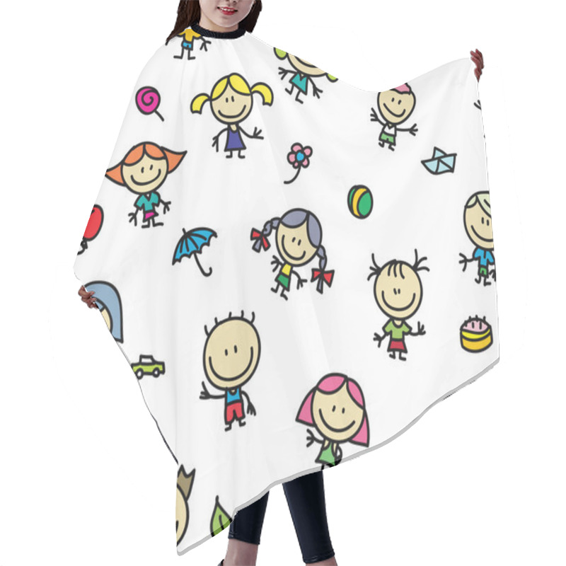 Personality  Children Pattern Hair Cutting Cape