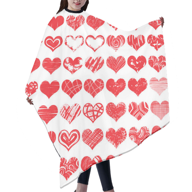 Personality  Heart Icons, Hand Drawn Icons Hair Cutting Cape