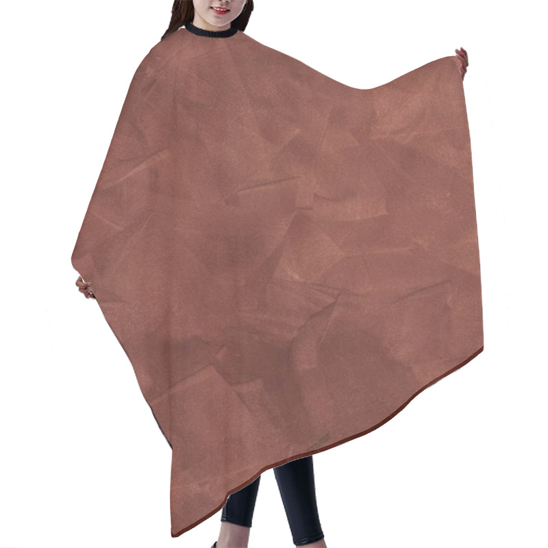 Personality  Textured Brown Background With Warm Tones And Intricate Patterns. Hair Cutting Cape