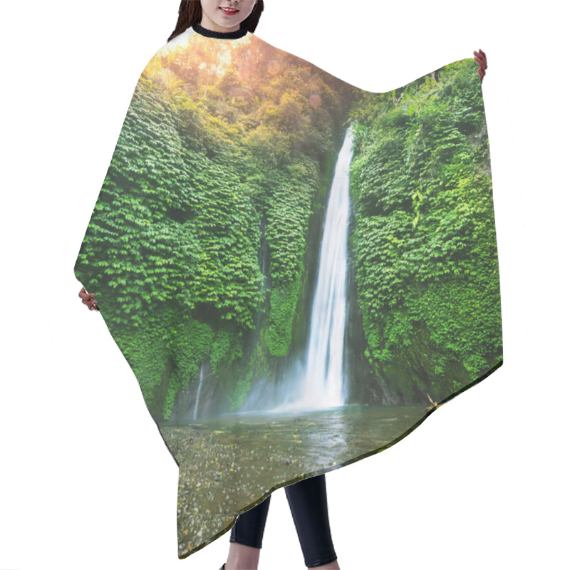 Personality  Waterfall In Indonesia Hair Cutting Cape