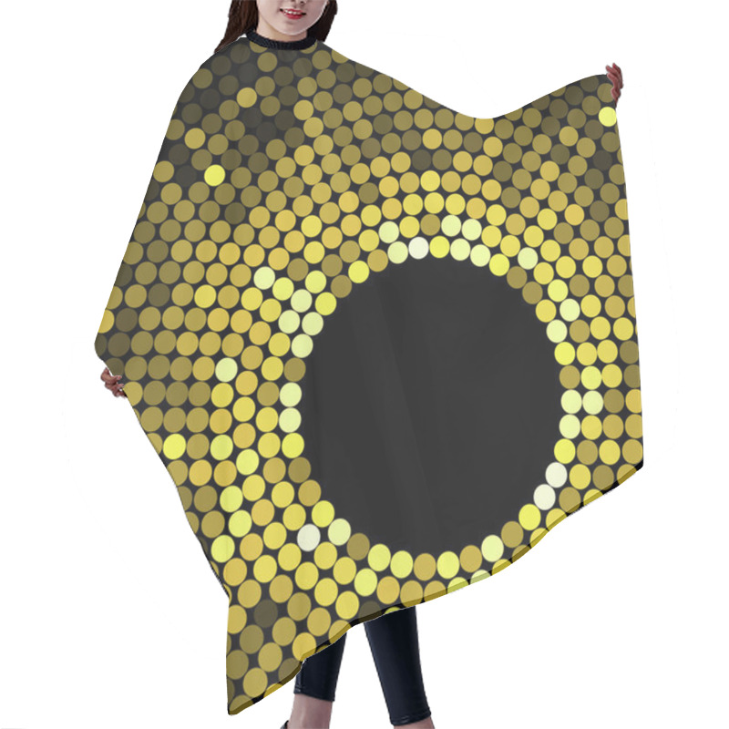 Personality  Geometric Pattern Of Gold Circles Or Dots Hair Cutting Cape