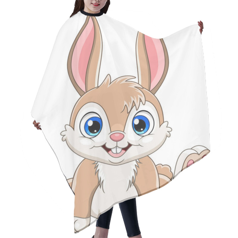 Personality  Cartoon Cute Baby Rabbit Sitting Hair Cutting Cape