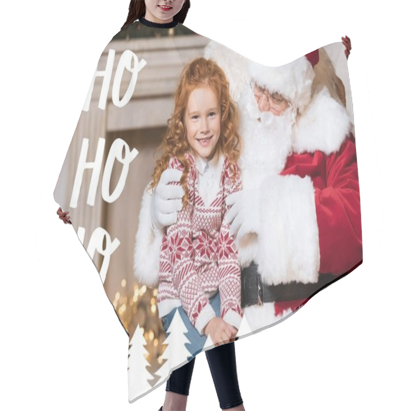 Personality  Santa Claus And Kid Hair Cutting Cape