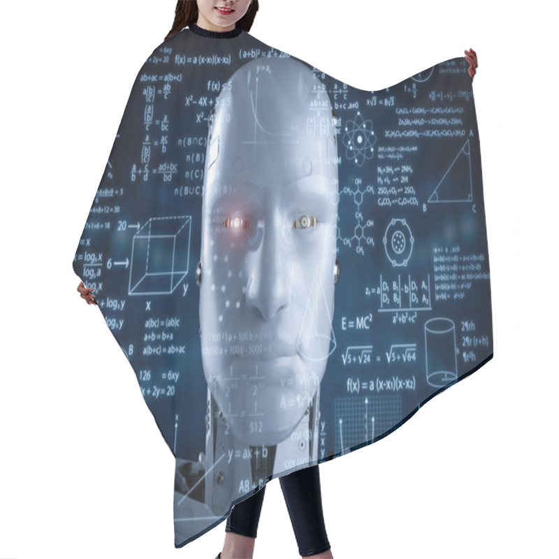 Personality  Robot With Education Hud Hair Cutting Cape