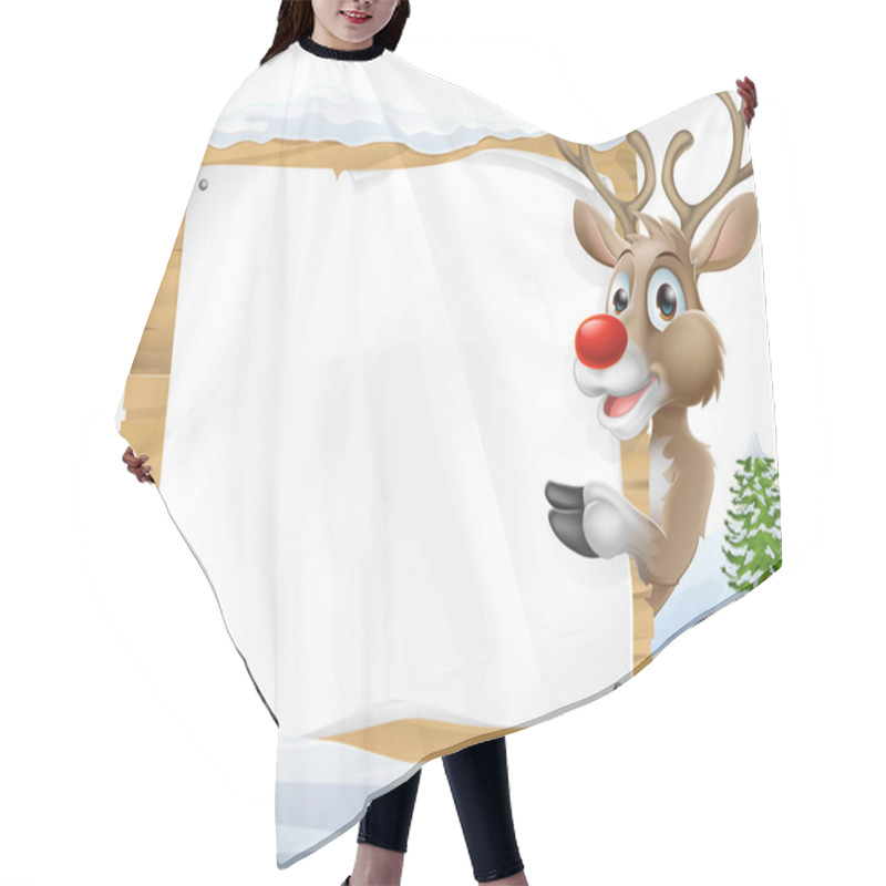 Personality  Christmas Reindeer Sign Hair Cutting Cape