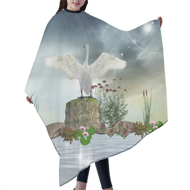 Personality  Enchanted Swan Hair Cutting Cape