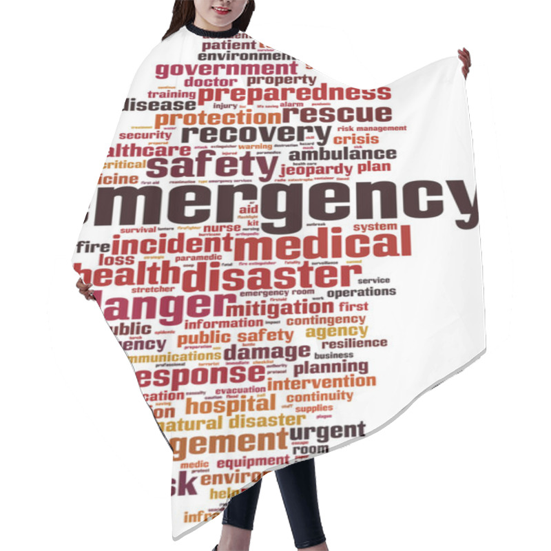 Personality  Emergency Word Cloud Hair Cutting Cape