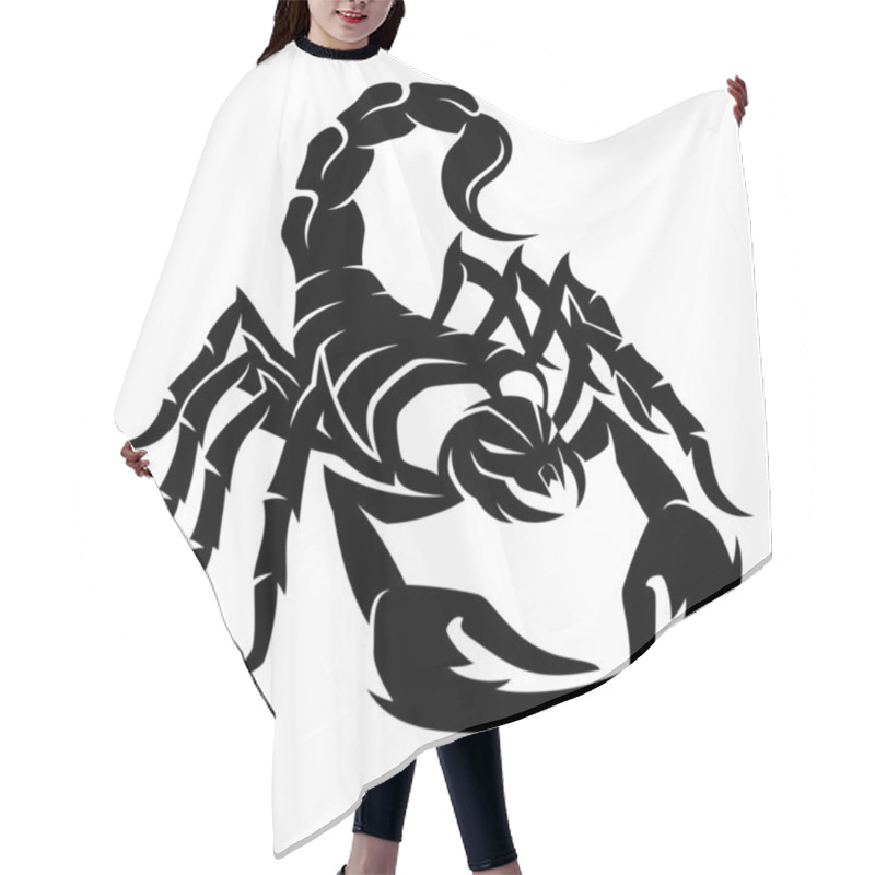 Personality  Vector Sign. Scorpion. Hair Cutting Cape