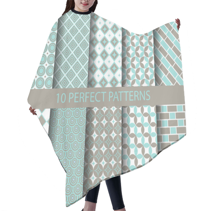 Personality  10 Cute Geometric Patterns Hair Cutting Cape