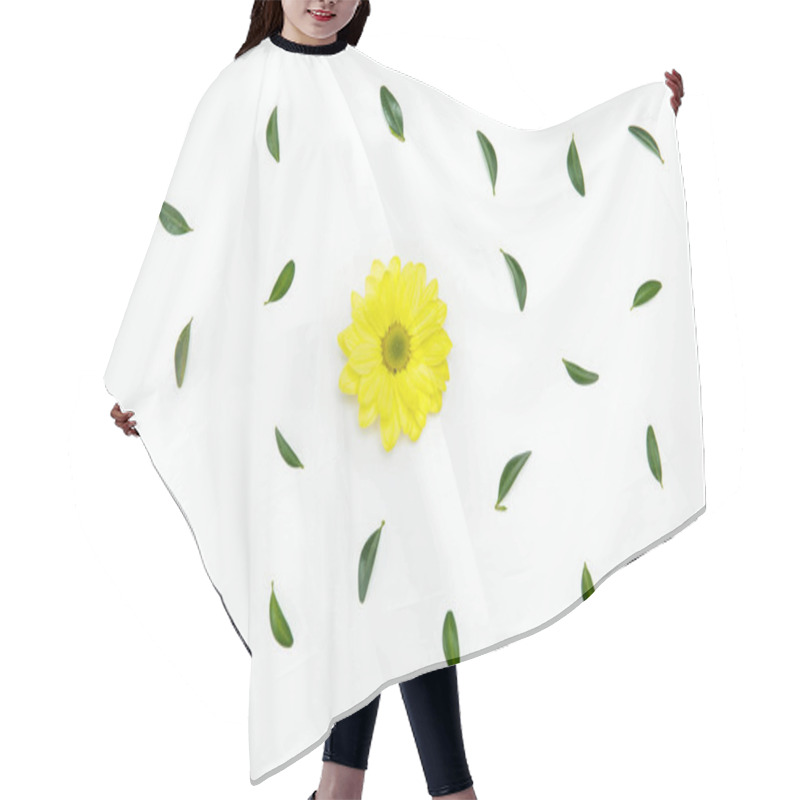 Personality  Beautiful Yellow Flower Hair Cutting Cape