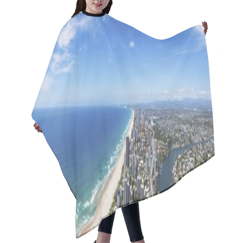 Personality  Panoramic View Of Broadbeach On Gold Coast Hair Cutting Cape