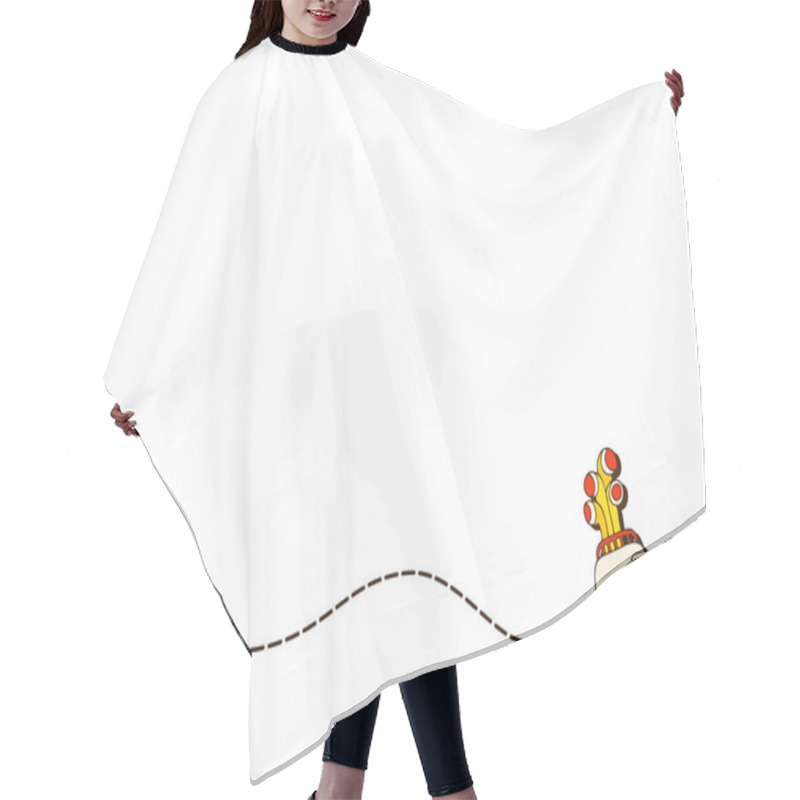 Personality  Yellow Submarine In Doodle Style. Hand Drawn Logo. The Beatles. Hair Cutting Cape