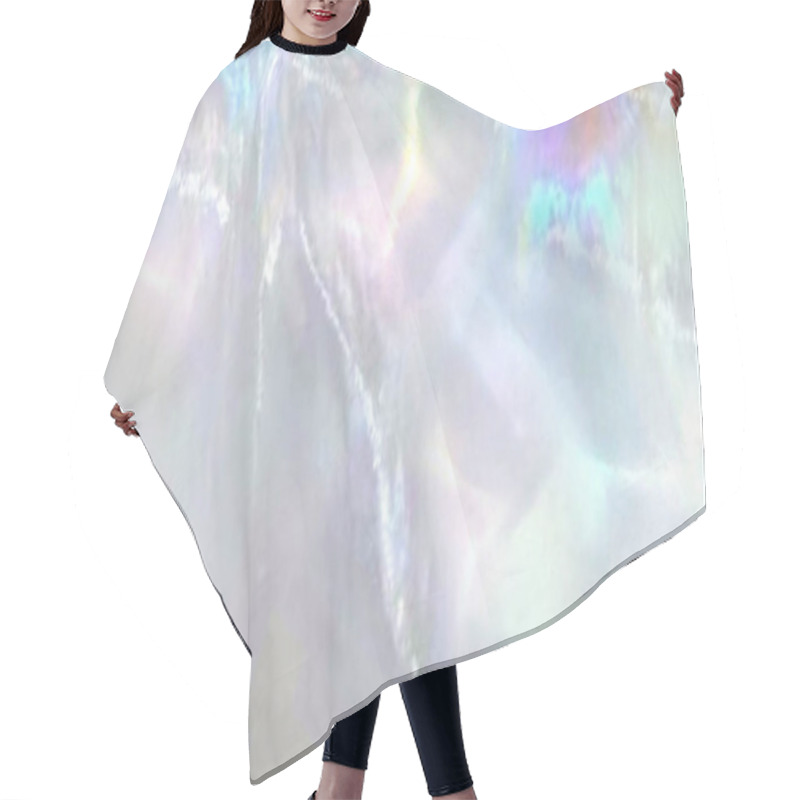 Personality  Opalescent Iridescent Grey Background Hair Cutting Cape