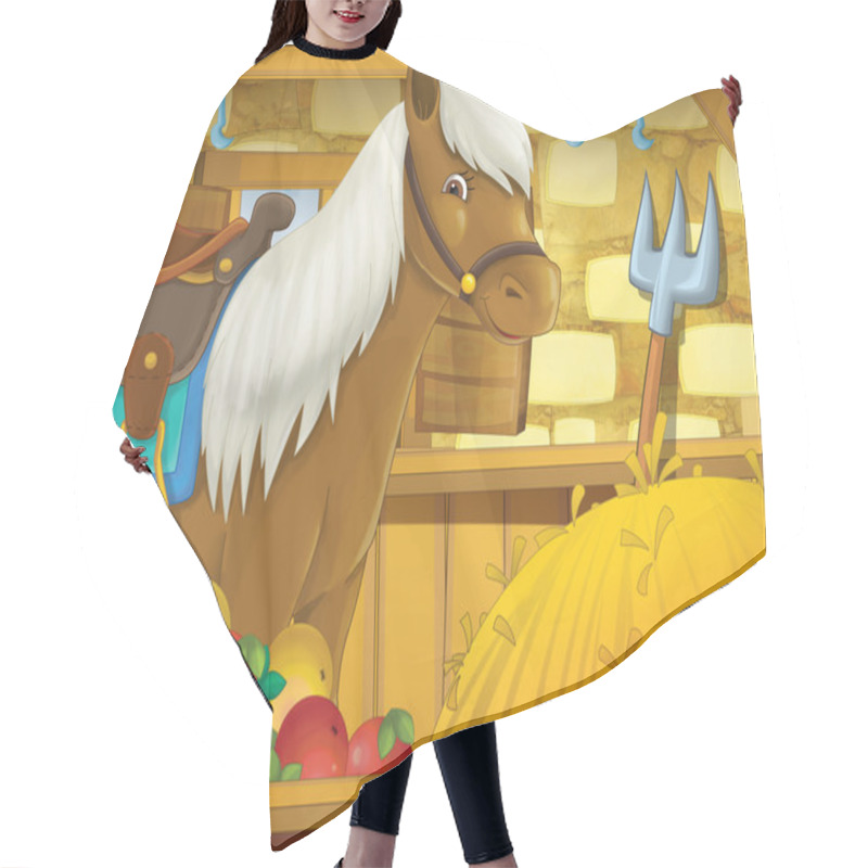 Personality  Happy Horse Hair Cutting Cape