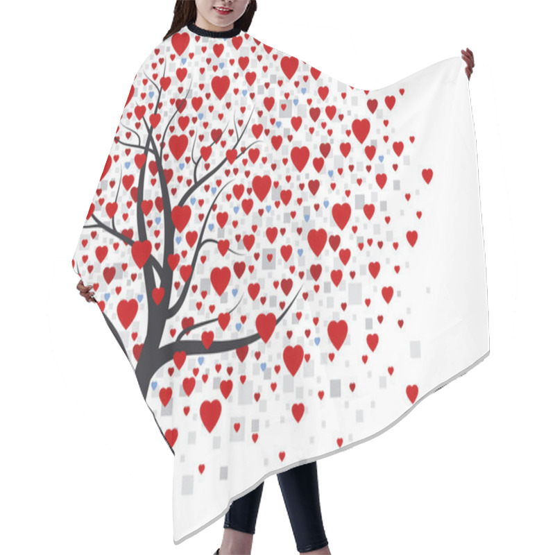 Personality  Heart Tree Hair Cutting Cape