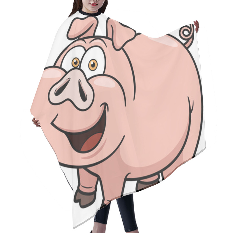 Personality  Cartoon Pig Hair Cutting Cape