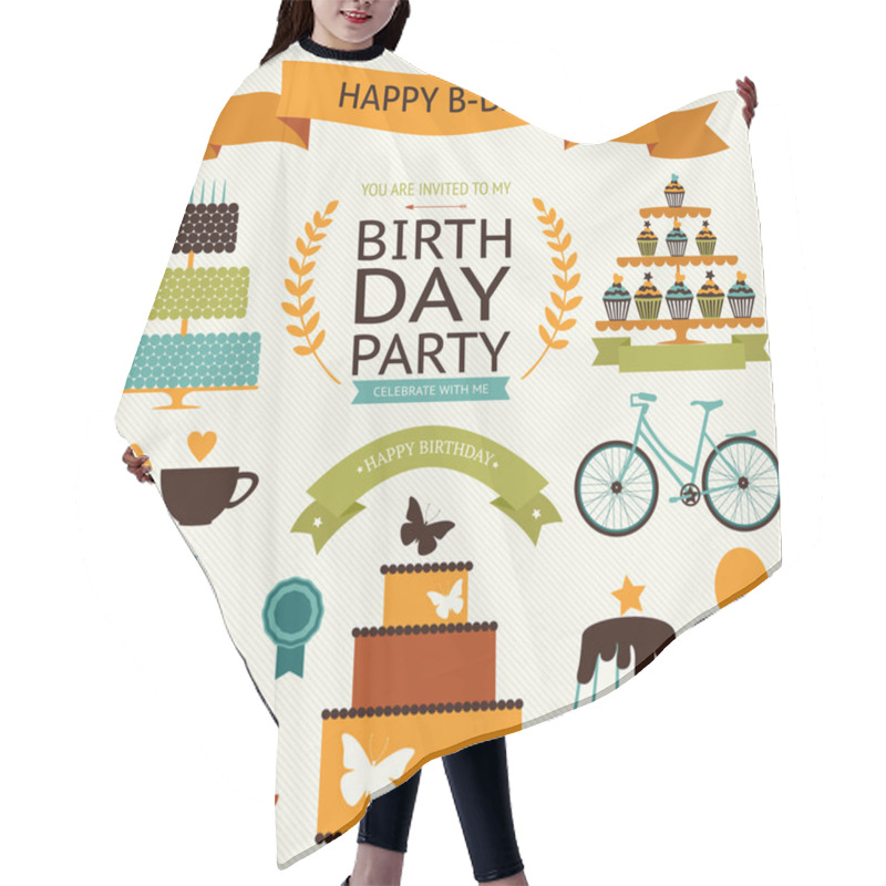 Personality  Birthday Celebration Icons Hair Cutting Cape