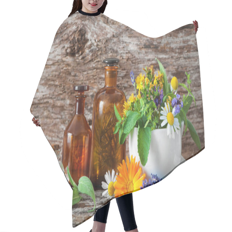 Personality  Herbal Medicine. Medicinal Plants Hair Cutting Cape