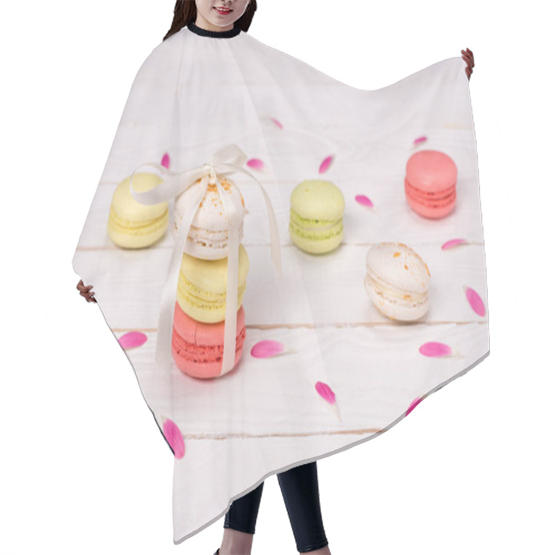 Personality  Still Life Of Fresh Macarons  Hair Cutting Cape