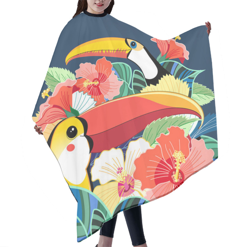 Personality  Toucans Of Paradise And Plants Hair Cutting Cape