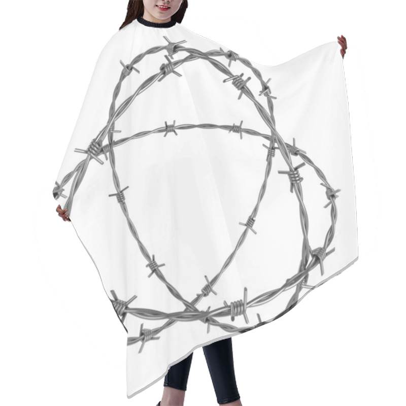 Personality  Barbed Wire Hair Cutting Cape