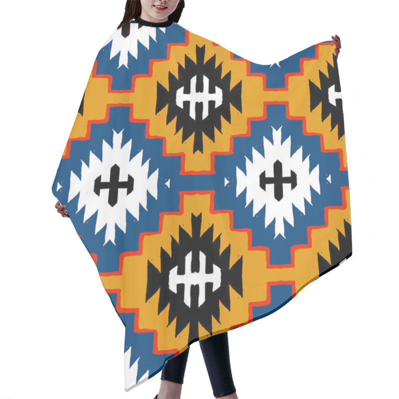 Personality  Vector Navajo Tribal Ornament Hair Cutting Cape