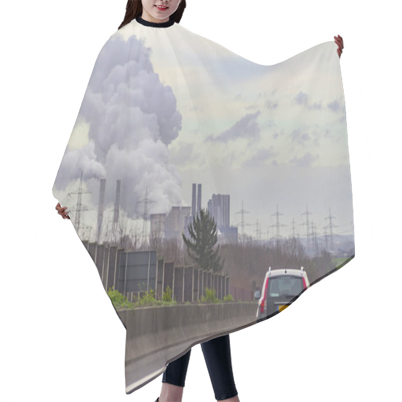 Personality  Industrial Roadside Scenery Hair Cutting Cape