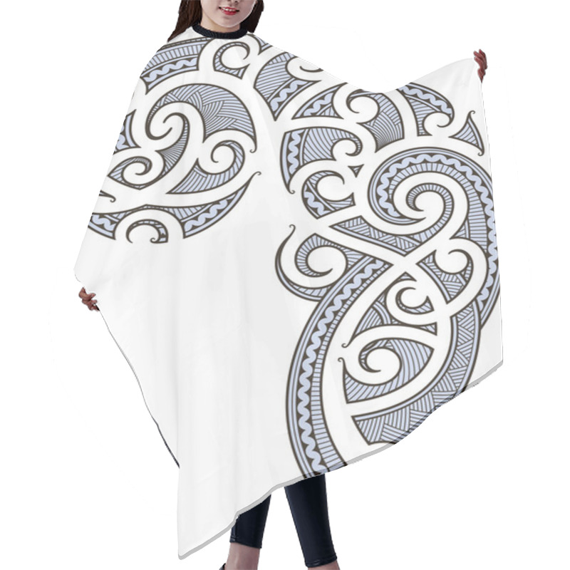 Personality  Maori Tattoo Design Hair Cutting Cape