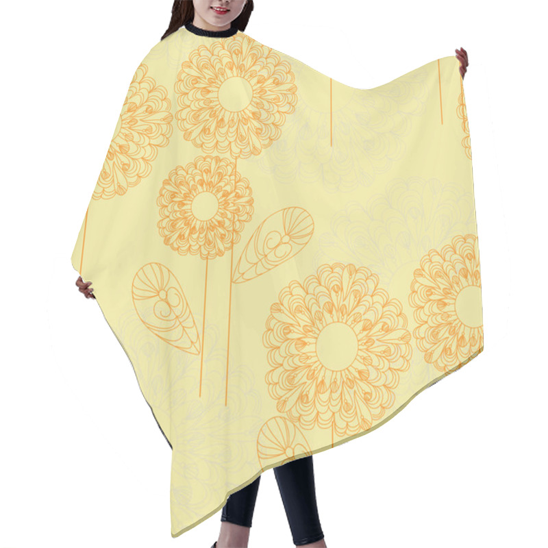 Personality  Flowers Hair Cutting Cape