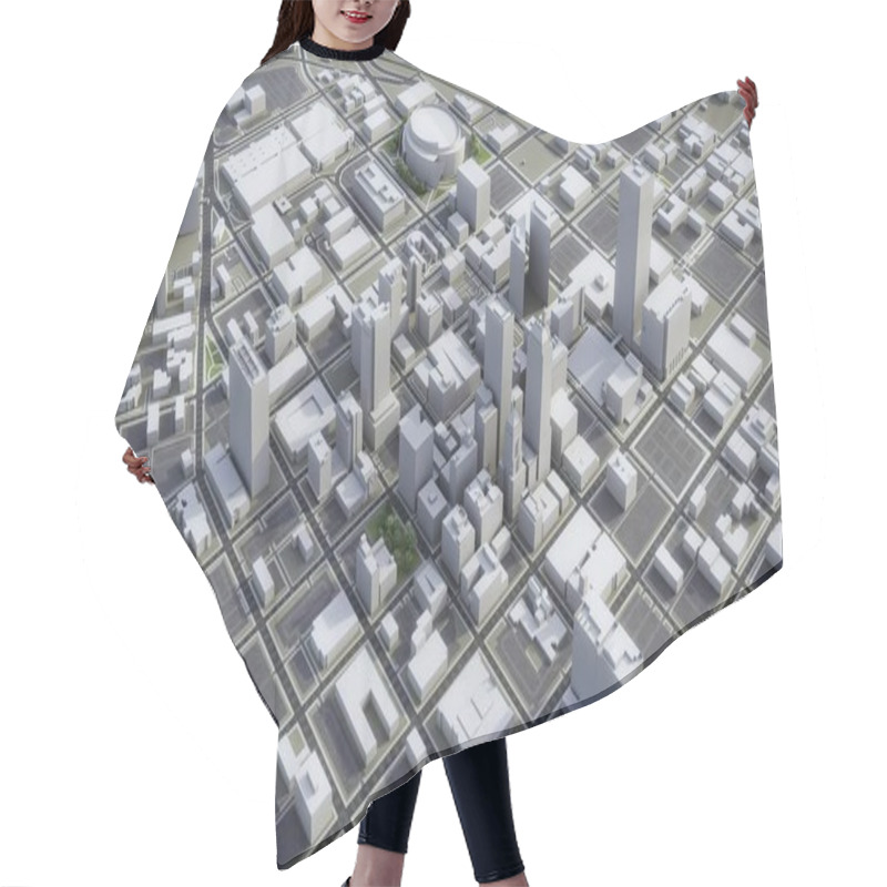 Personality  Tulsa - 3D City Model Aerial Rendering Hair Cutting Cape