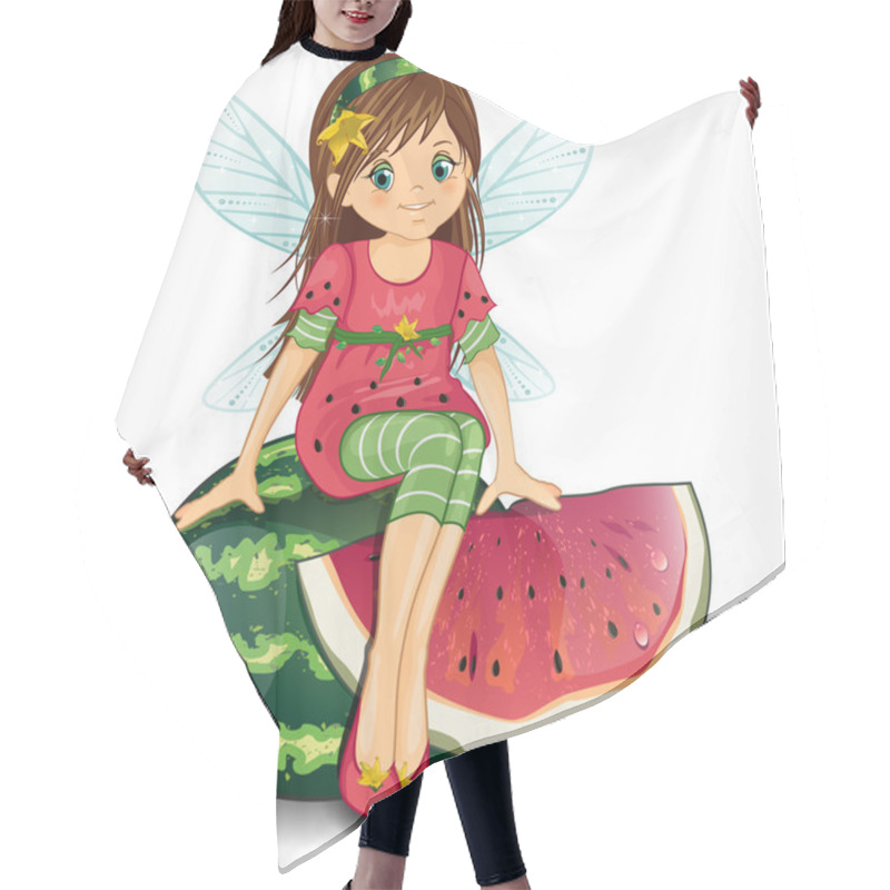 Personality  Watermelon Fairy Sitting Hair Cutting Cape