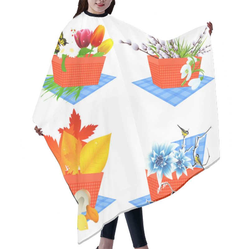 Personality  Four Season Baskets Hair Cutting Cape