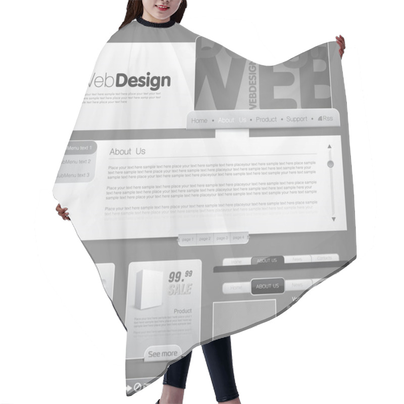 Personality  Web Site Template Hair Cutting Cape