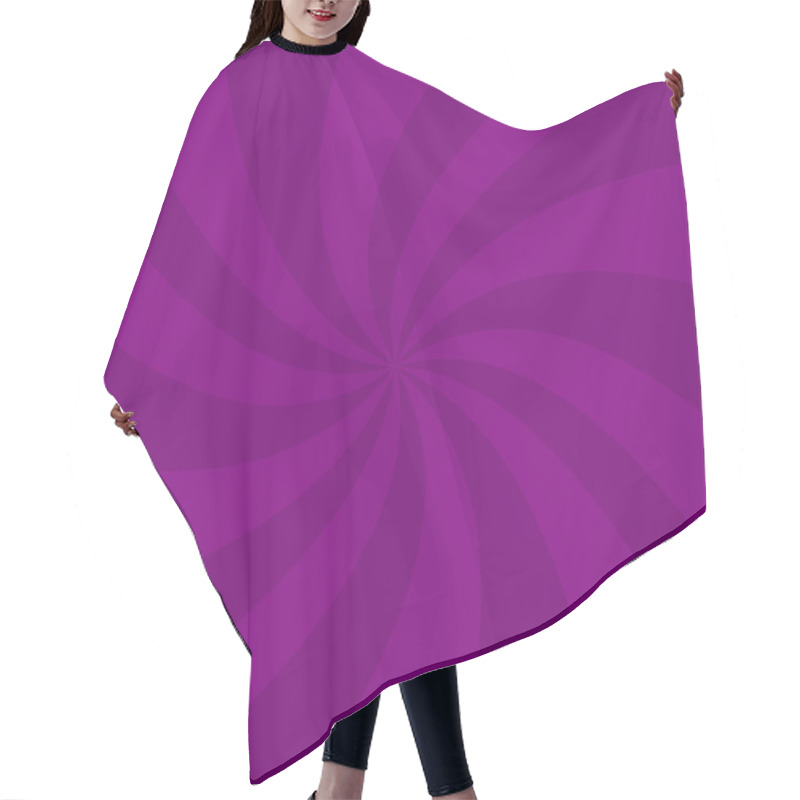 Personality  Spiral Background From Purple Curved Rays Hair Cutting Cape