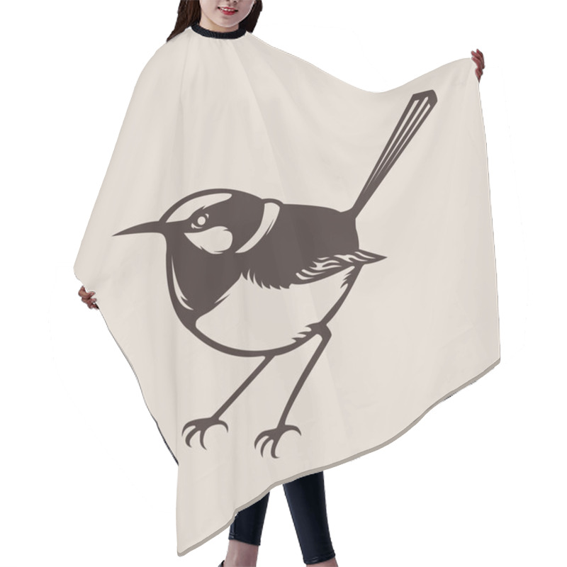 Personality  Illustration Of A Bird Hair Cutting Cape