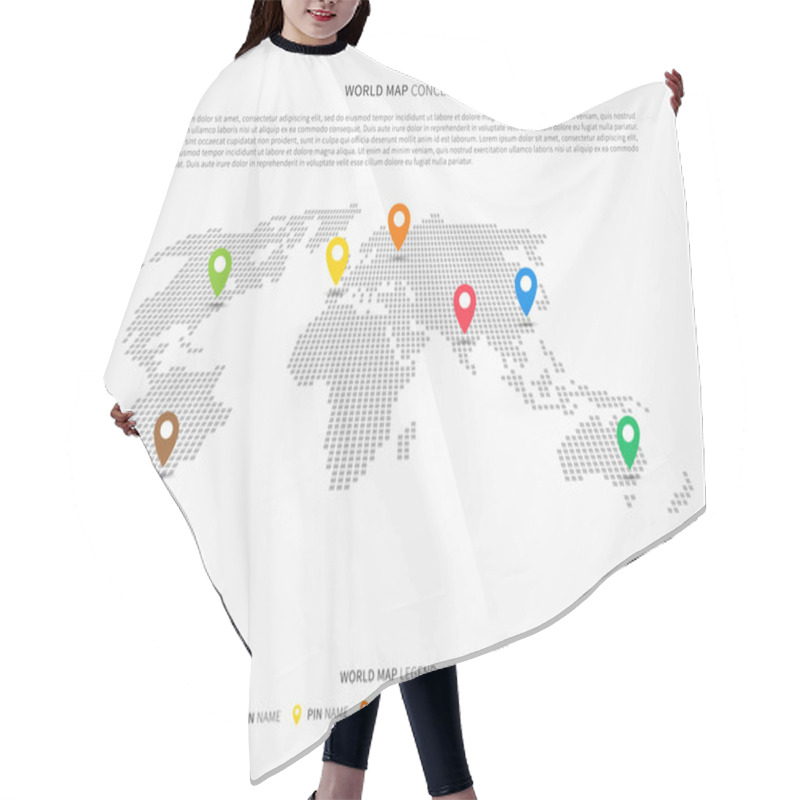 Personality  World Map Infographic Perspective Hair Cutting Cape