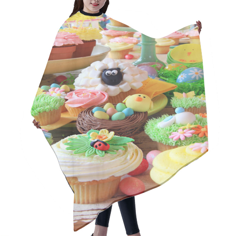 Personality  Easter Cupcakes And Easter Eggs Hair Cutting Cape