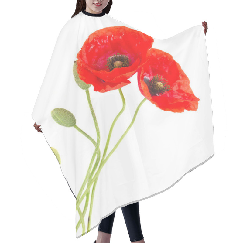 Personality  Poppy Flowers Hair Cutting Cape