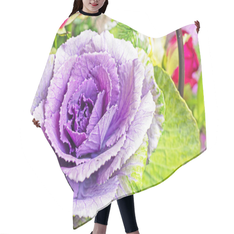 Personality  Lilac Beautiful Rose In A Basket. Wedding. Women's Day Hair Cutting Cape