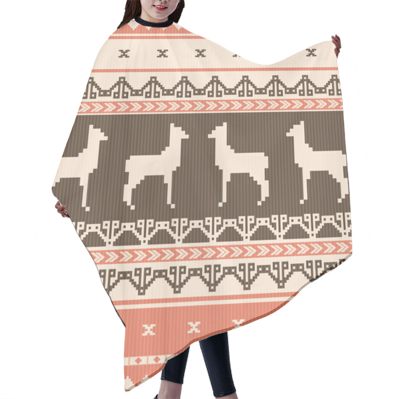 Personality  Folk Ornamental Pattern Hair Cutting Cape