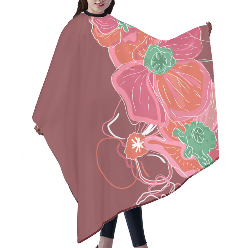 Personality  Background With Poppy Hair Cutting Cape