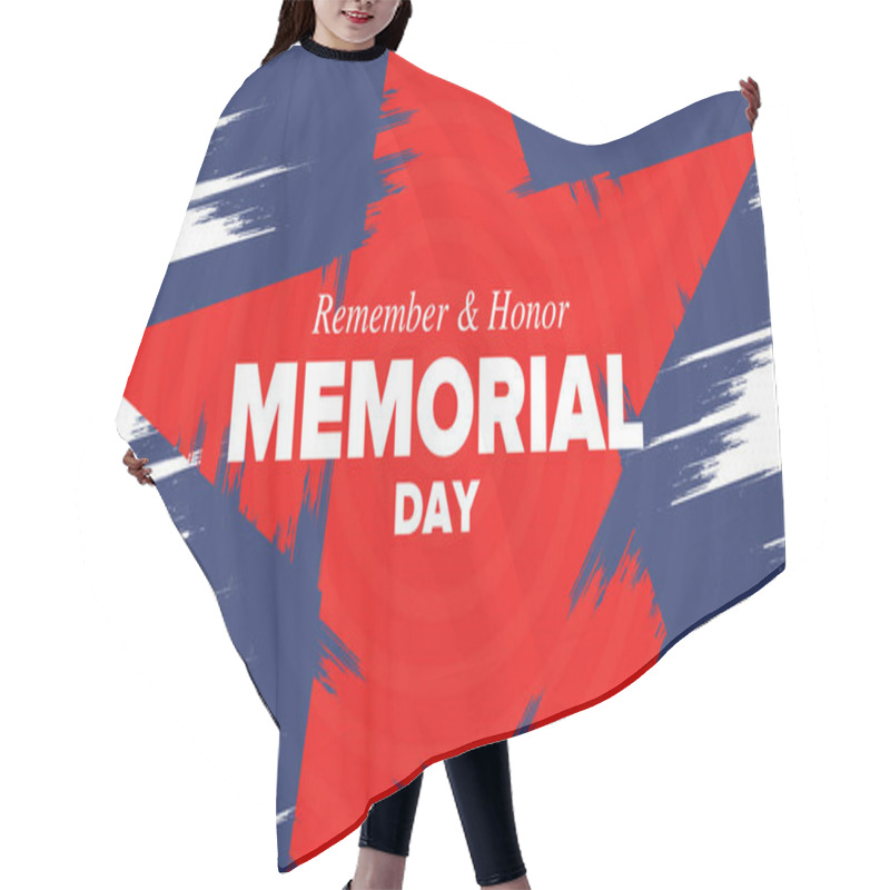 Personality  Memorial Day In United States. Remember And Honor. Federal Holiday For Remember And Honor Persons Who Have Died While Serving In The United States Armed Forces. Celebrated In May. Vector Poster Hair Cutting Cape