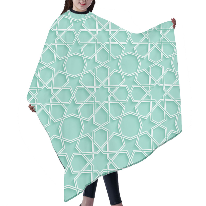 Personality  Abstract Turquoise Arabic  Pattern Hair Cutting Cape