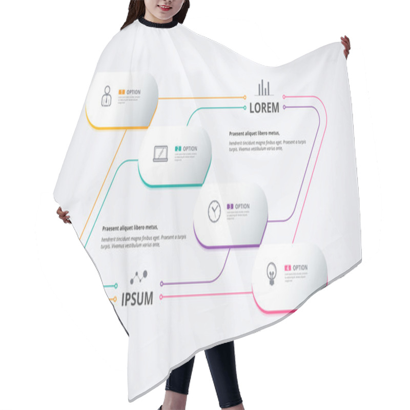 Personality  Technology Infographic Diagram Connection Content With Thin Line. Hair Cutting Cape